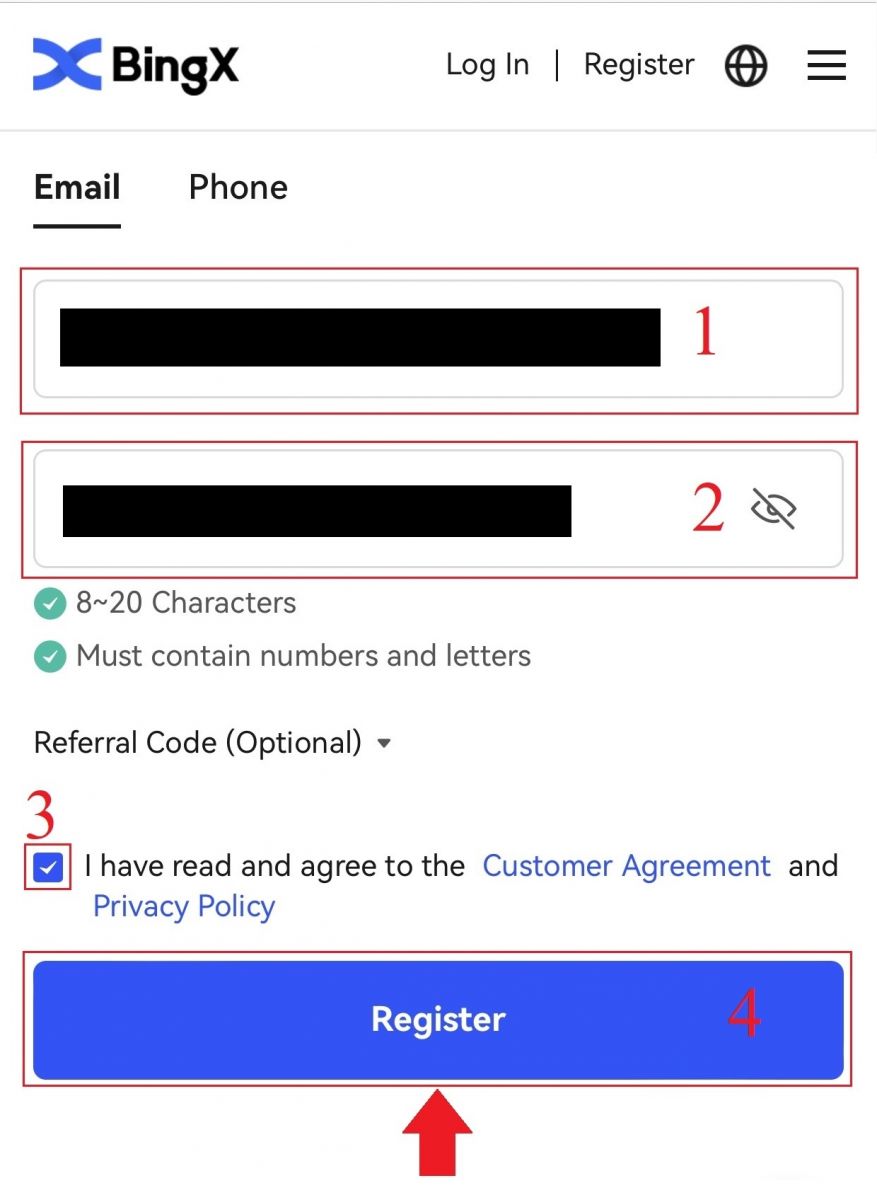 Com registrar el compte a Bingx Com registrar el compte a Bingx